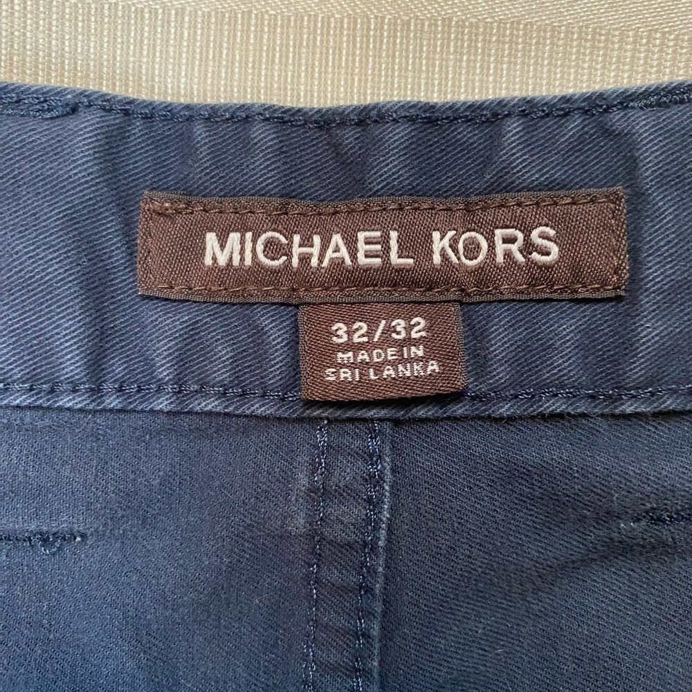Michael Kors Men’s Parker Slim Fit Navy Twill Pants Sz 32/32 EUC - Picture 4 of 12